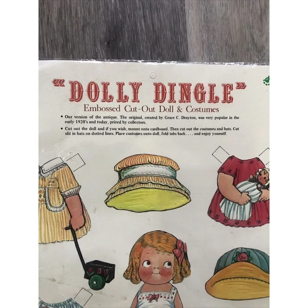 Dolly Dingle Paper Dolls New Uncut Sheet in Sealed Plastic Sleeve - 1981 Vintage